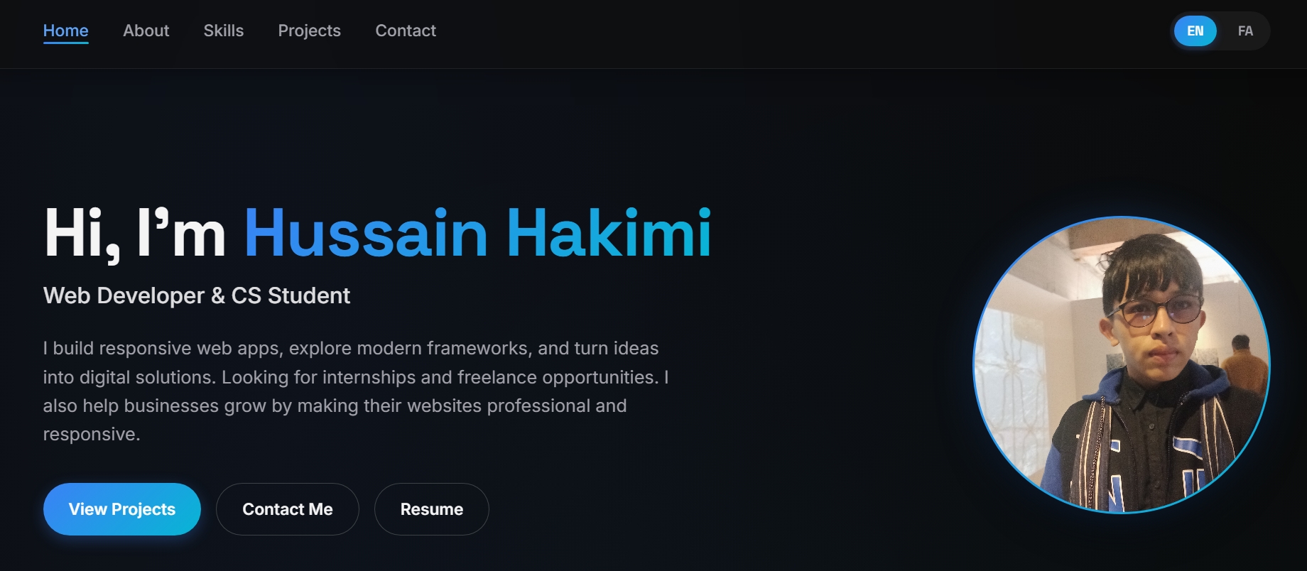 Responsive Portfolio Website screenshot